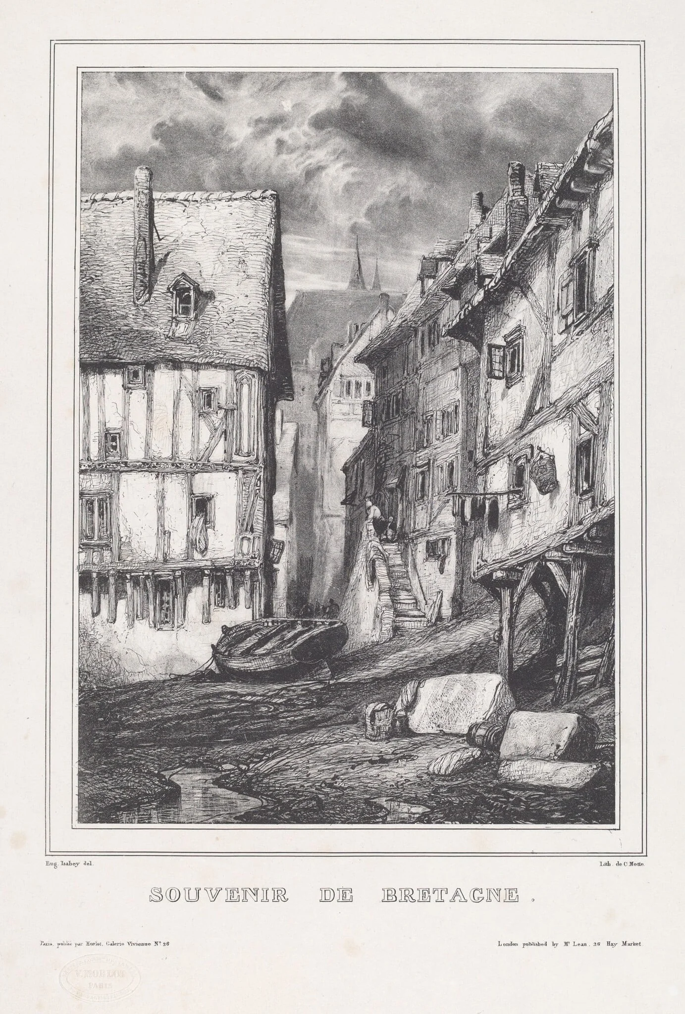 Souvenir de Bretagne, by Eugène Isabey, ink, 1832