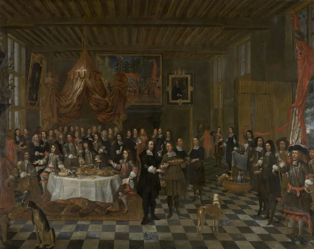 The Reception of Charles II and his Brothers in the Guild of Saint Barbara in Bruges