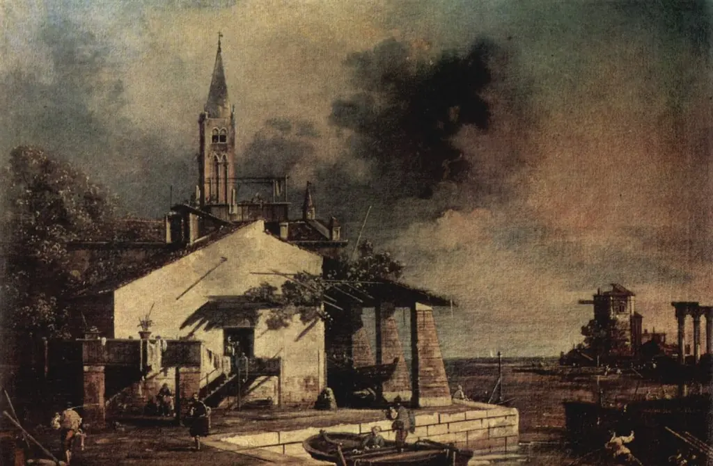 Lagoon with House and Campanile