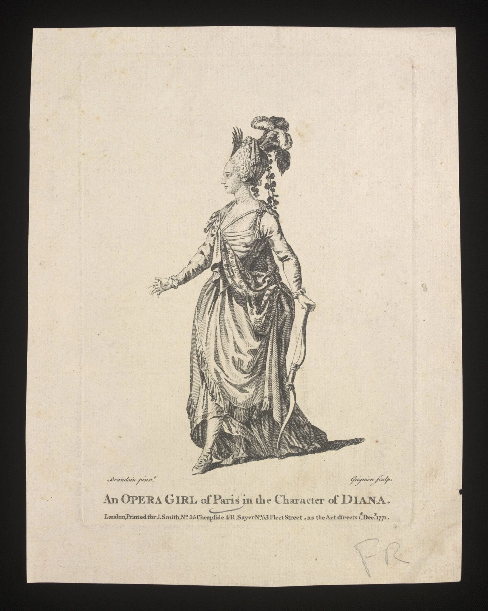 An Opera Girl of Paris in the Character of Diana