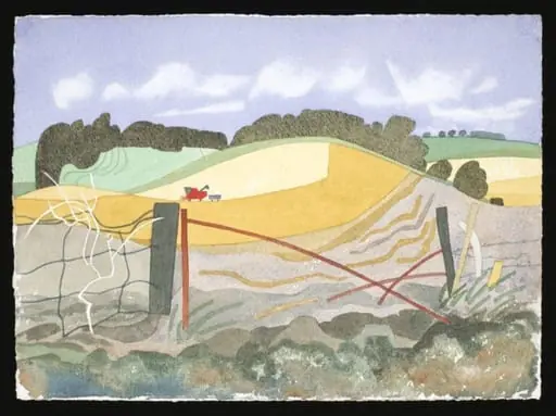 Mid Harvest (field with combine harvester)