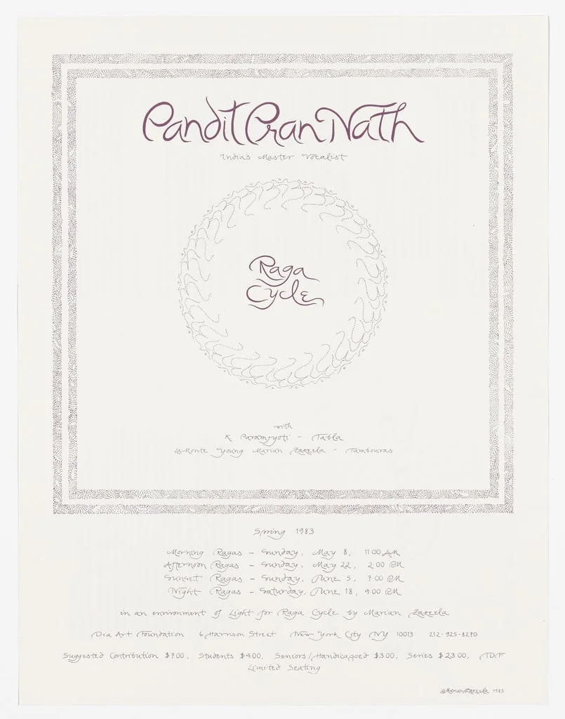 Untitled, by Marian Zazeela, ink, 1983