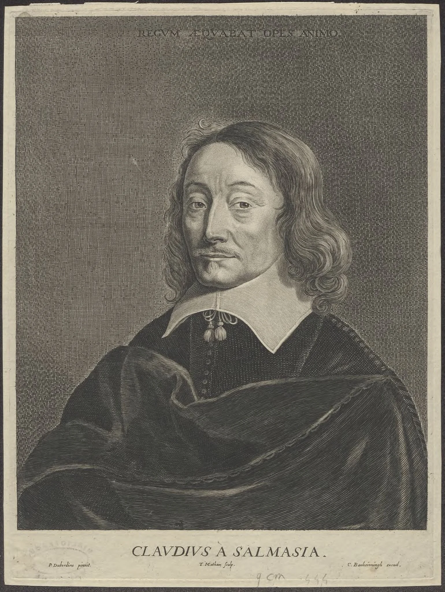 Portrait of Claudius Salmasius, professor at Leiden, by Theodoor, Matham, unspecified, 1650