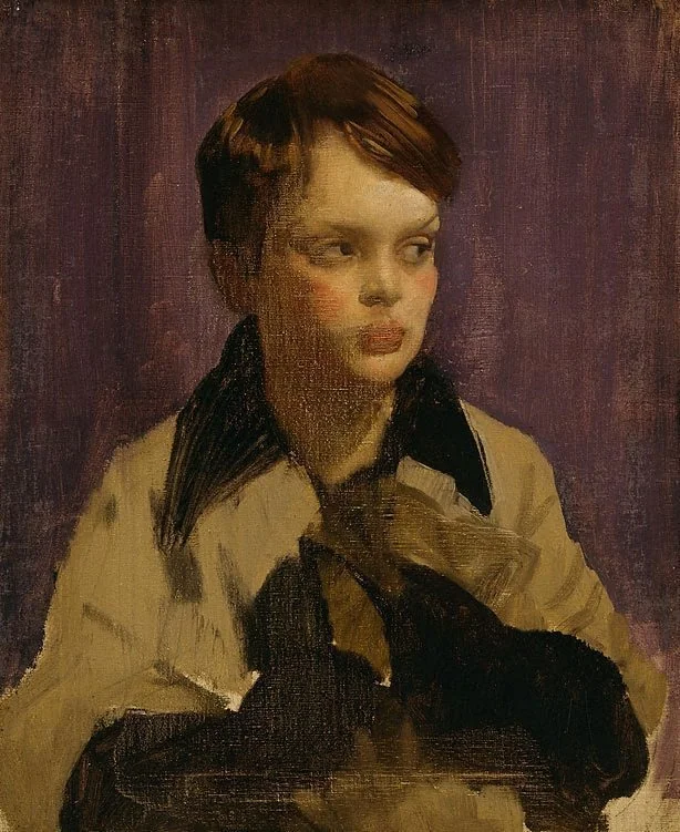 Portrait of Maurice Lambert, by George Washington Lambert, oil, 1911