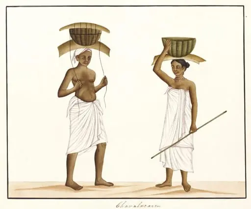 A basket weaver and his wife