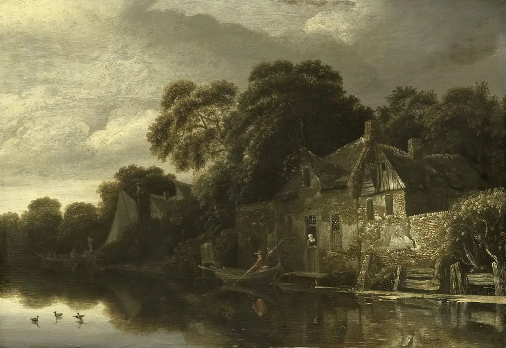 Old country cottage on the water
