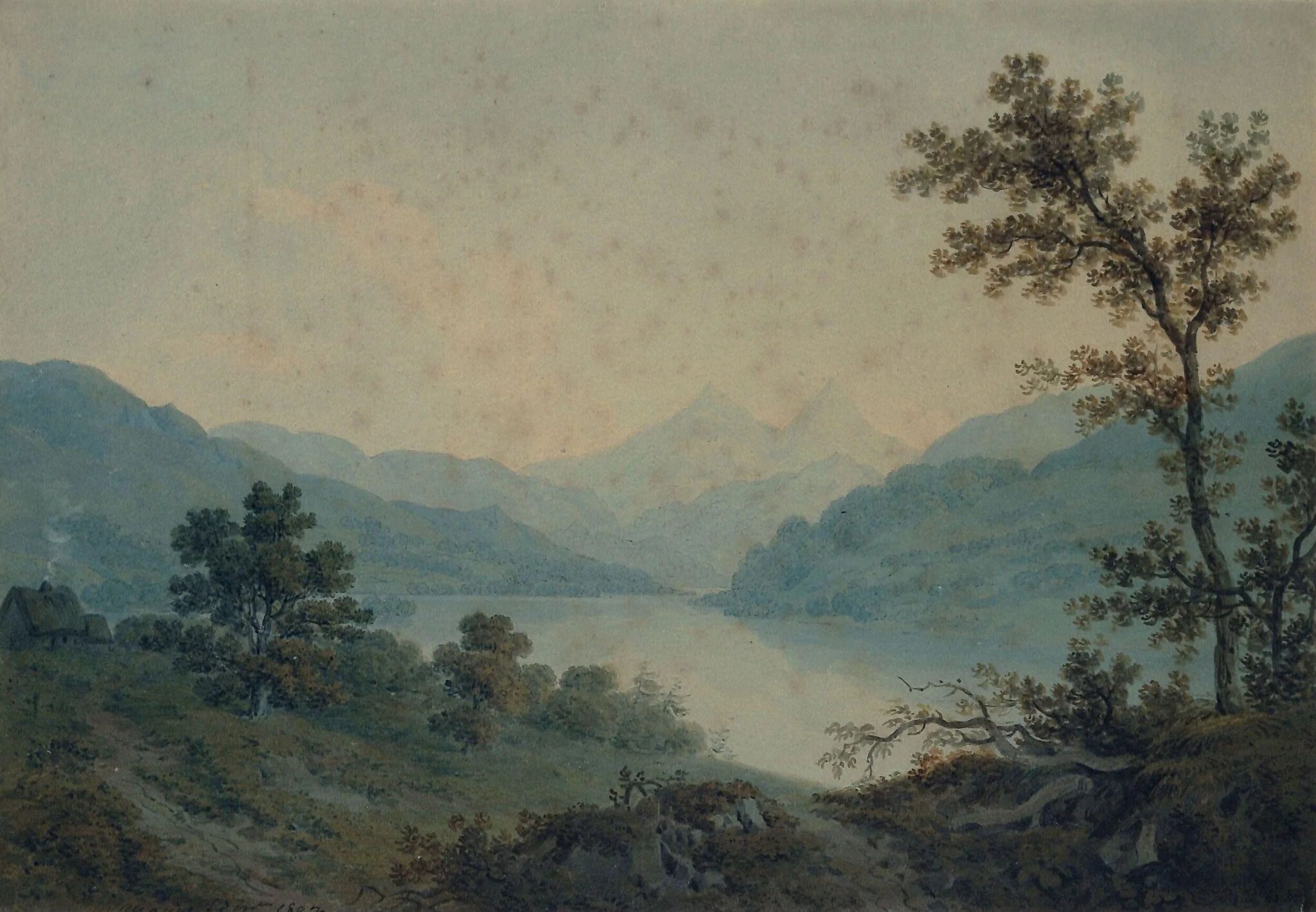 Lake or river scene in the Scottish Highlands