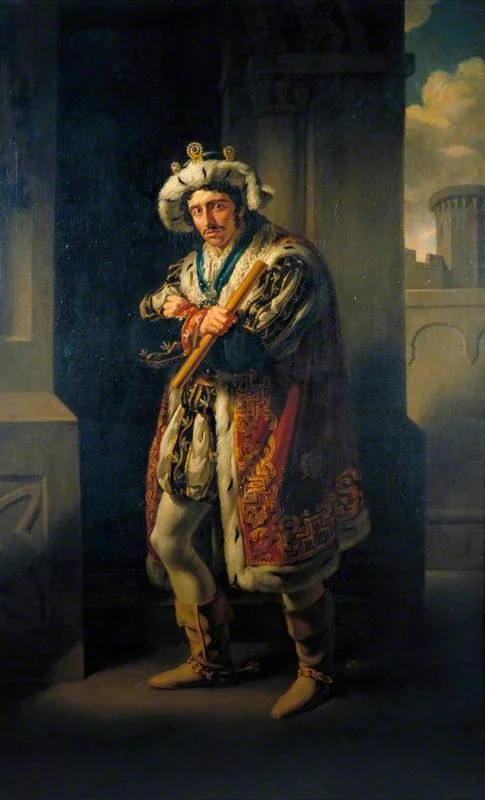Edmund Kean as Richard III, by John James Halls, oil, 1814