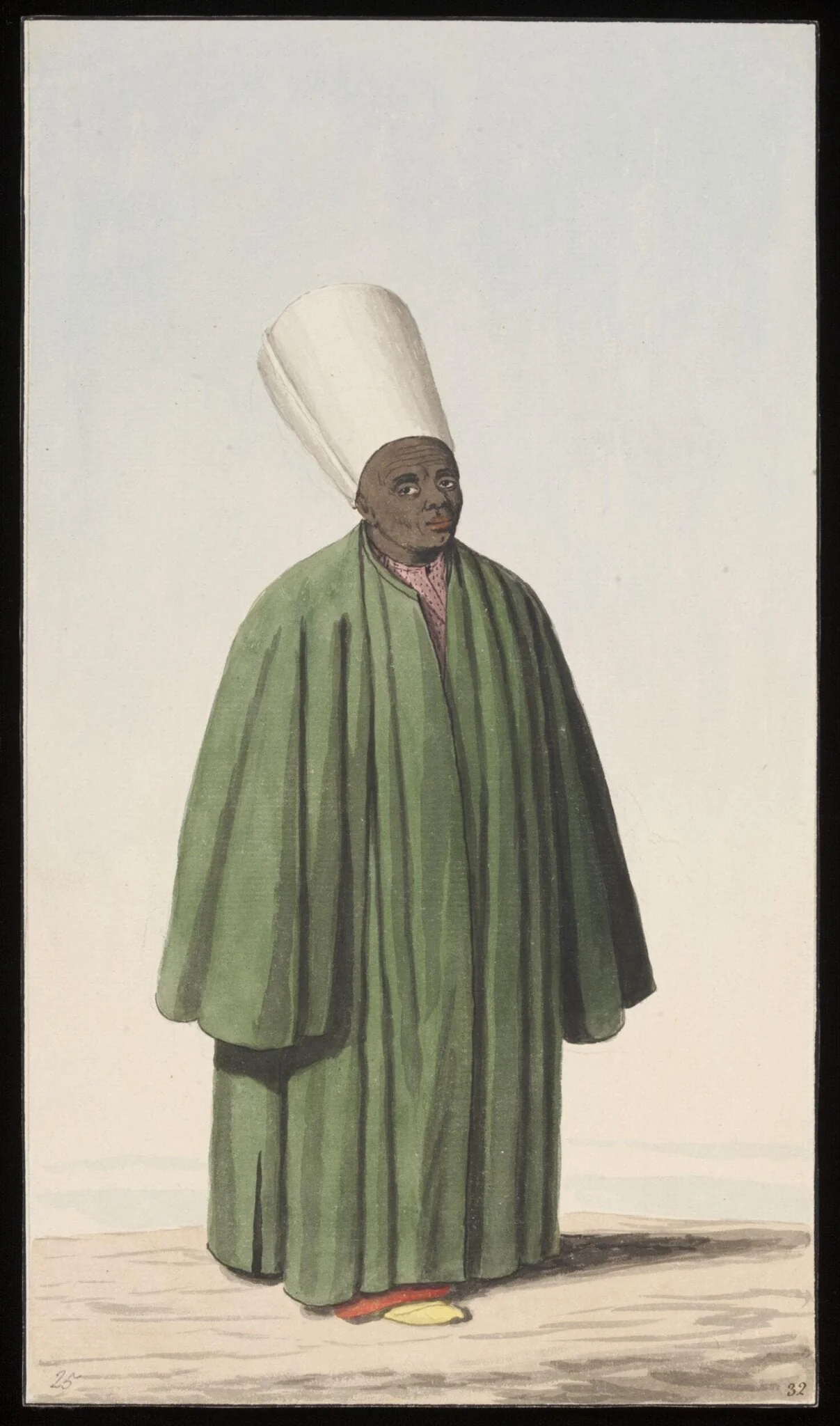 A Eunuch of the middle rank, by Anonymous Greek artist, watercolor, 1809