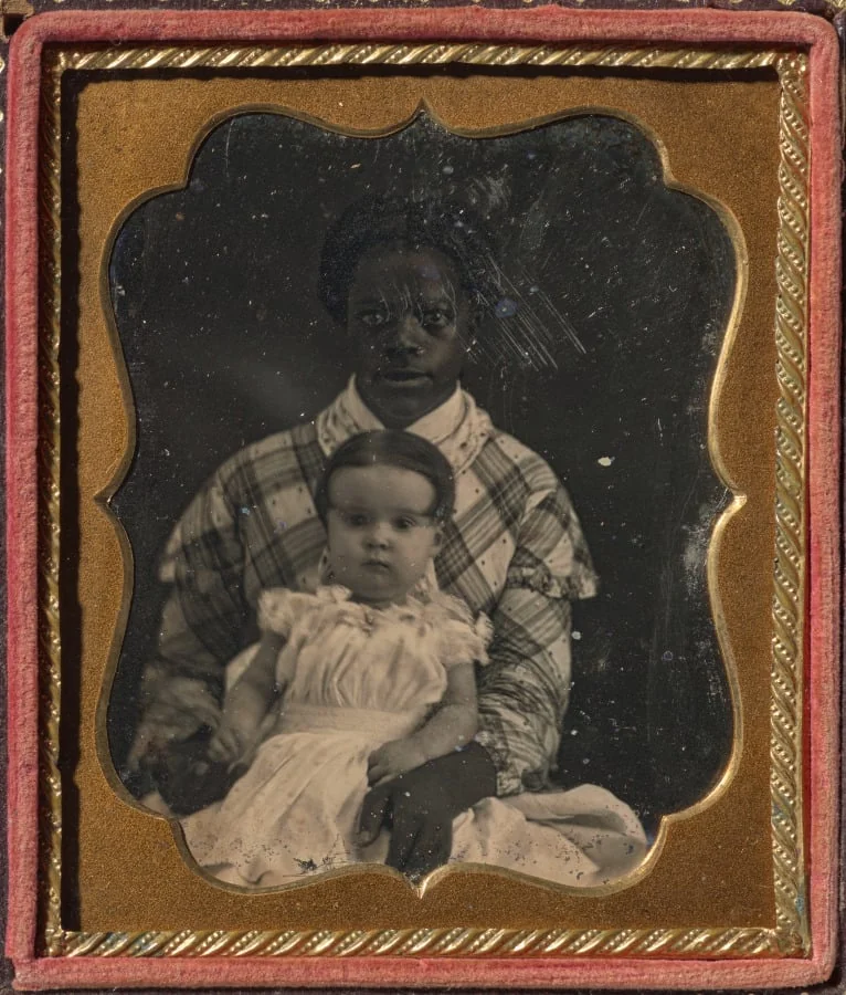 Black Woman and White Child, by Unknown, 1855