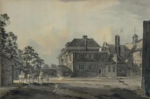 The Courtyard of a Mansion with Figures