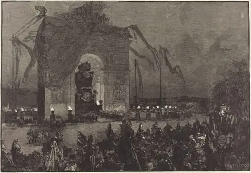 Funérailles de Victor Hugo.  La Veillée