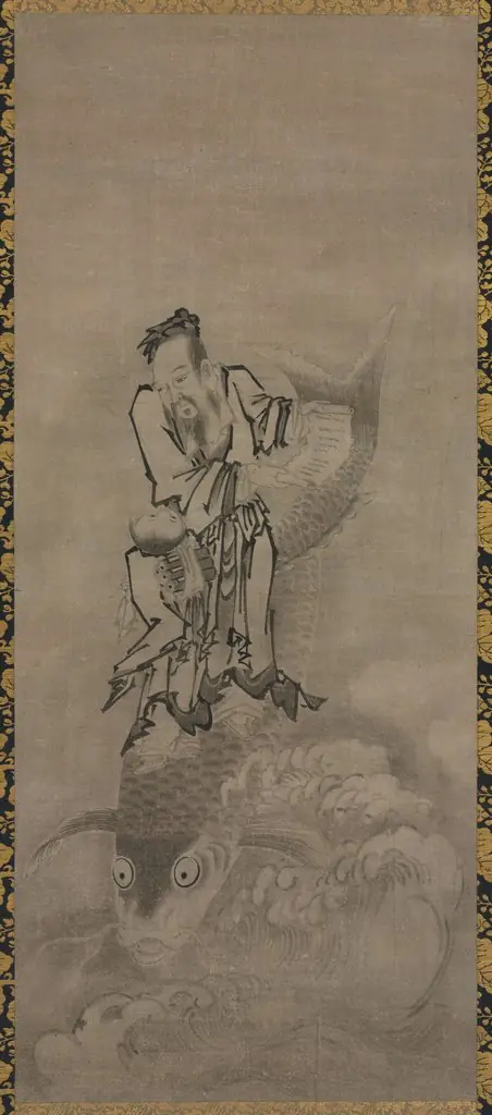 Hotei with Daoist Immortals