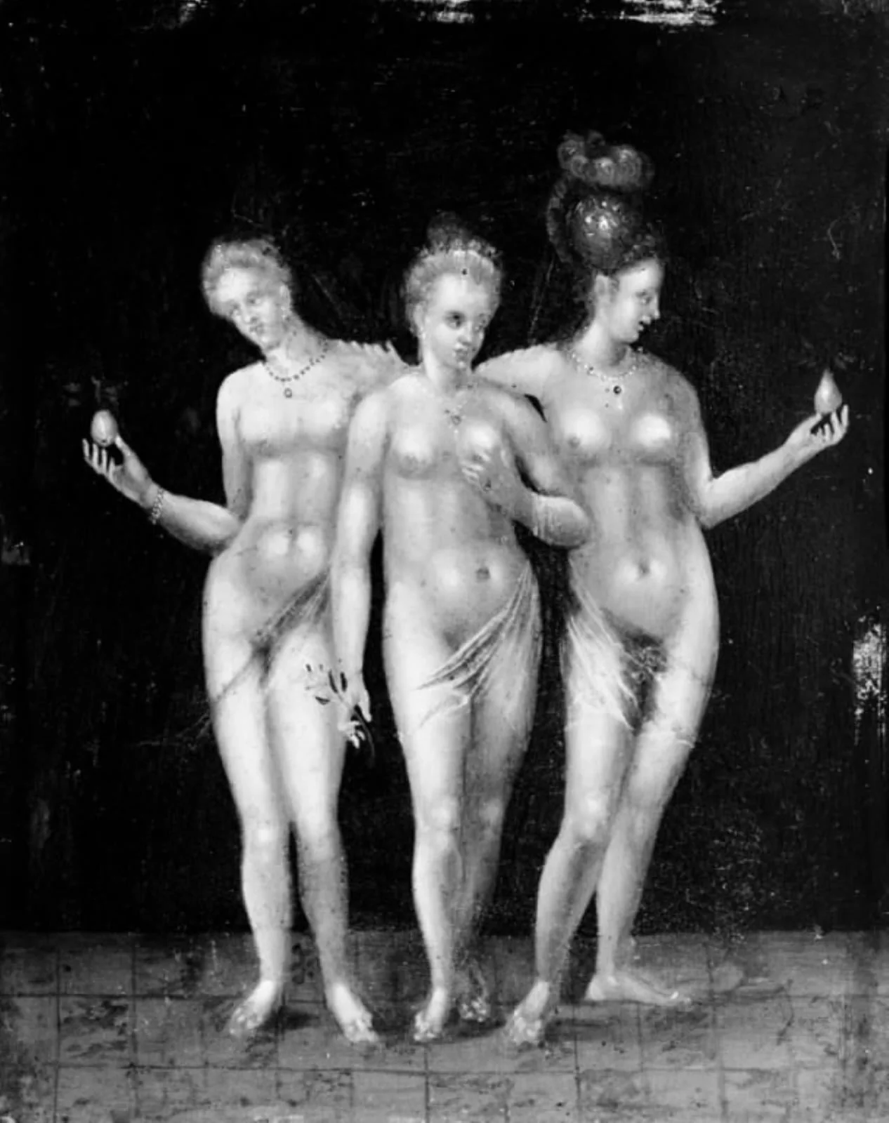 De tre gratier, by Unknown, 1750