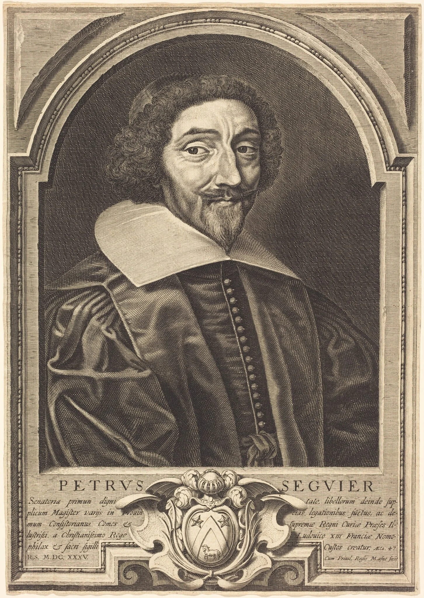 Pierre Seguier, by Michel Lasne, ink, 1635