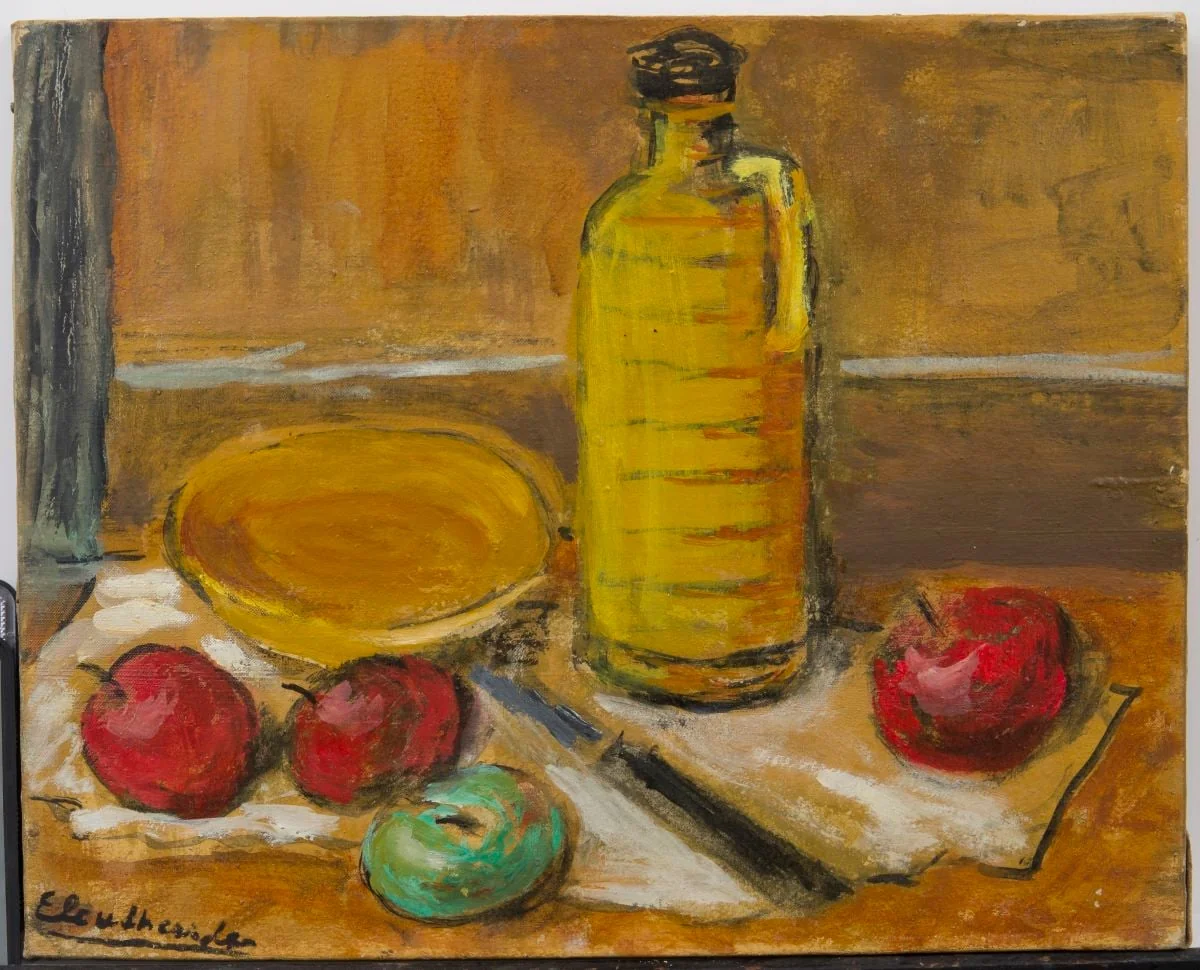 Natură statică cu mere, by Micaela Eleutheriade, unspecified, 1977