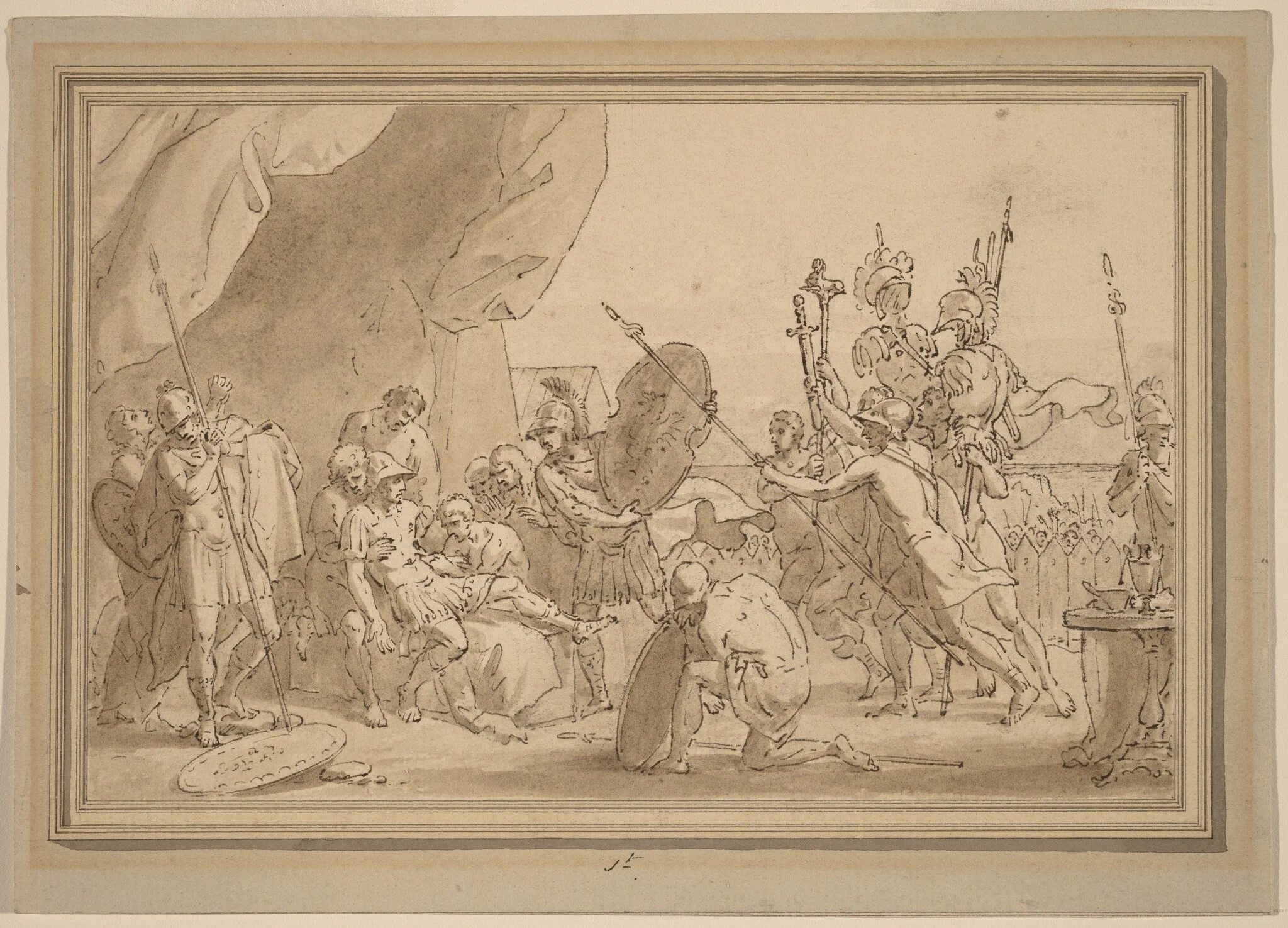 Death of a General, by Benjamin West, ink, 1779