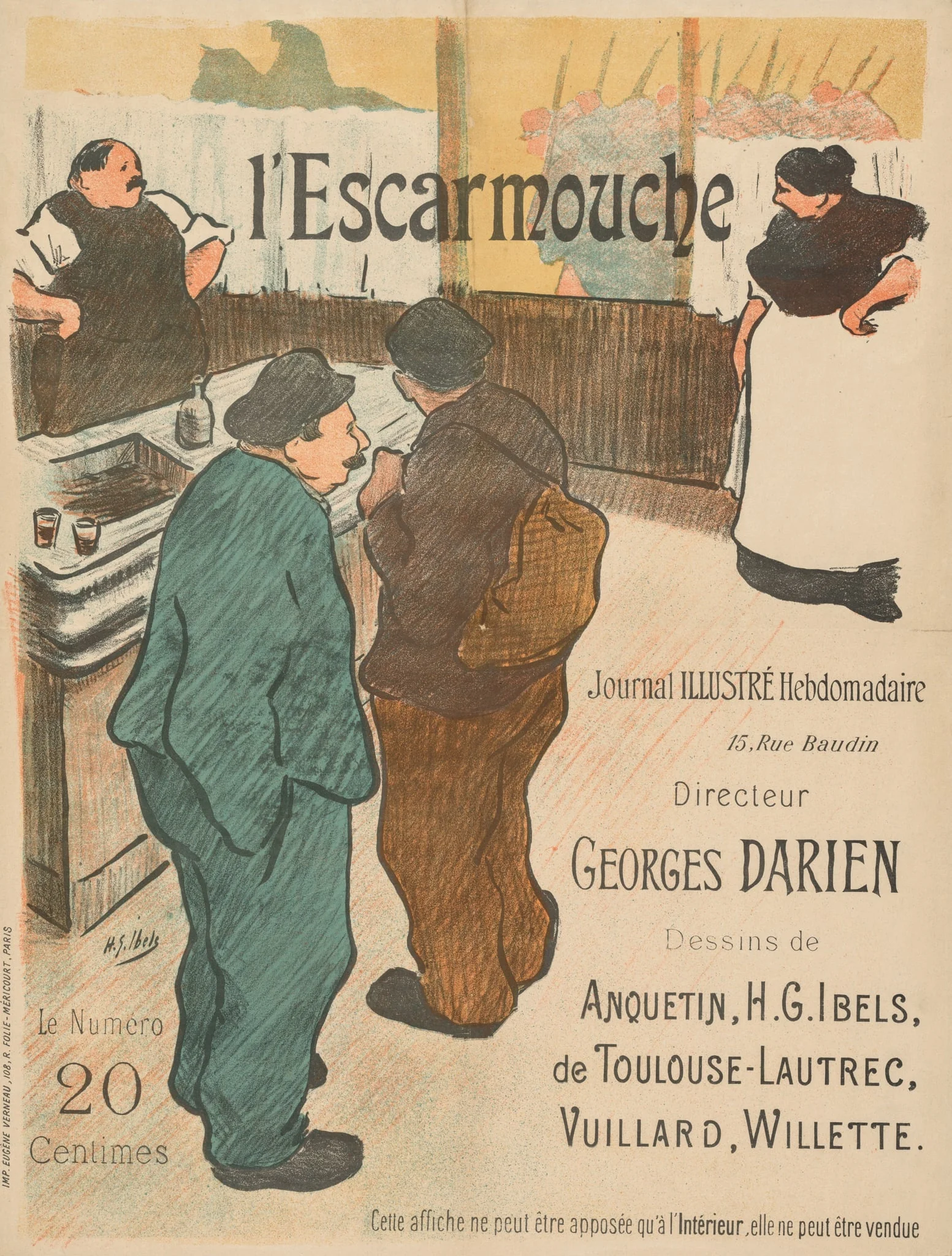 Illustration for L'Escarmouche, by Henri-Gabriel Ibels, 1893