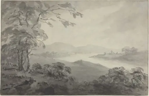 River Landscape with Ruins