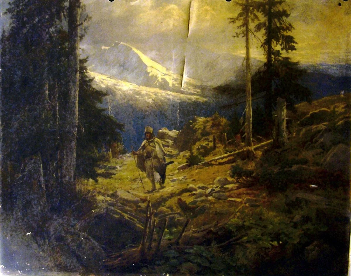 Peisaj cu vânător, by Venceslav Melka, 1881