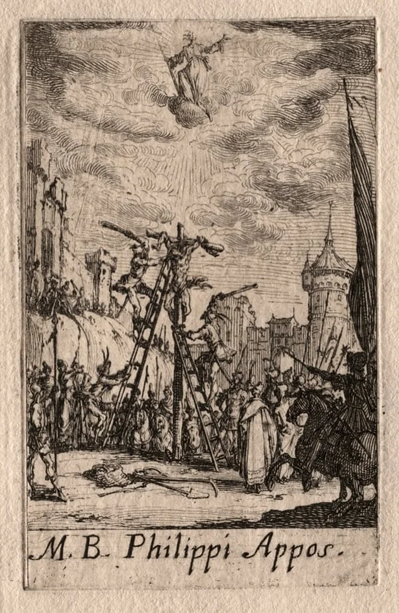 The Martyrdom of the Apostles:  St. Philip, by Jacques Callot, 1632