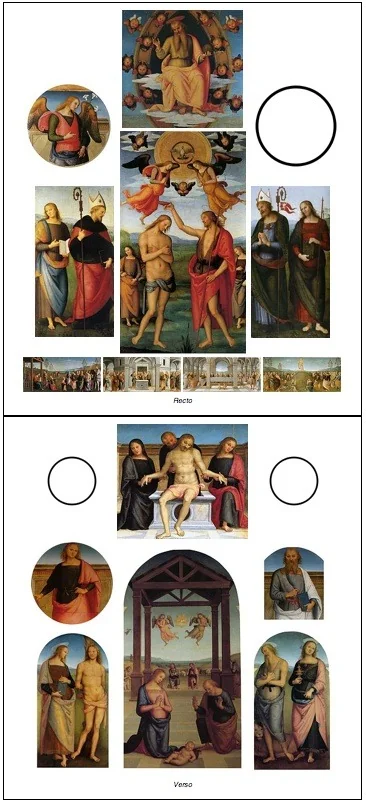 Polyptych of Sant'Agostino, by Pietro Perugino, tempera, 1502