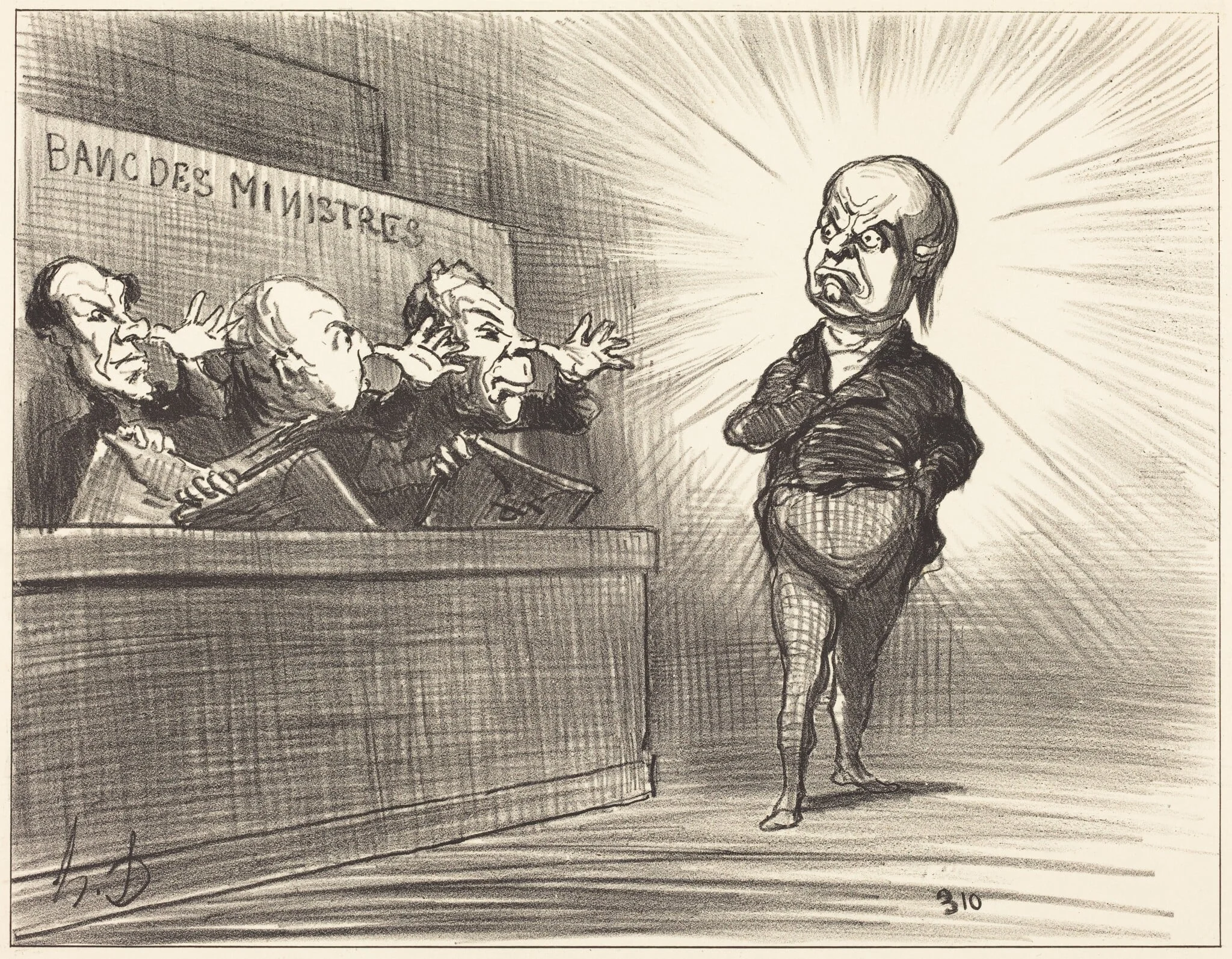 Ce n'est pas encore cette fois-ci..., by Honoré Daumier, ink, 1851