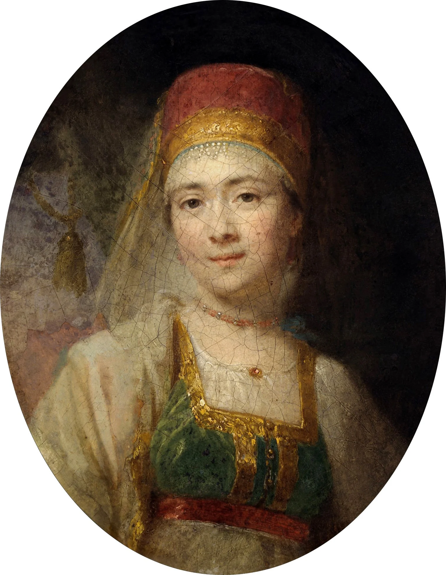 Portrait of Torzhok peasant Christinya, by Vladimir Borovikovsky, unspecified, 1798