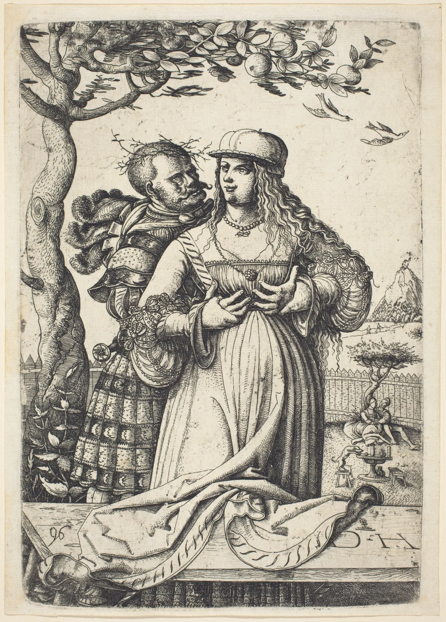 Soldier Embracing a Woman