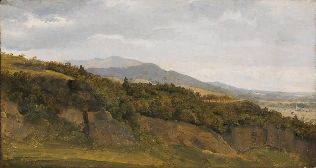 German Landscape with View towards a Broad Valley