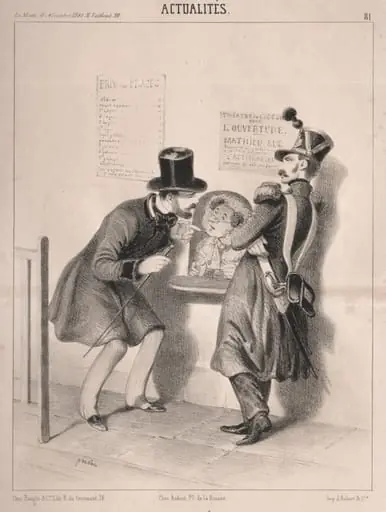 Actualités:  L'Ouverture du second théatre français.  Mr. tout est plein vous ne trouveriez pas même un place au paradis!  si vous voulez revenir dans un quinzaine, peut-être que nous en aurons!