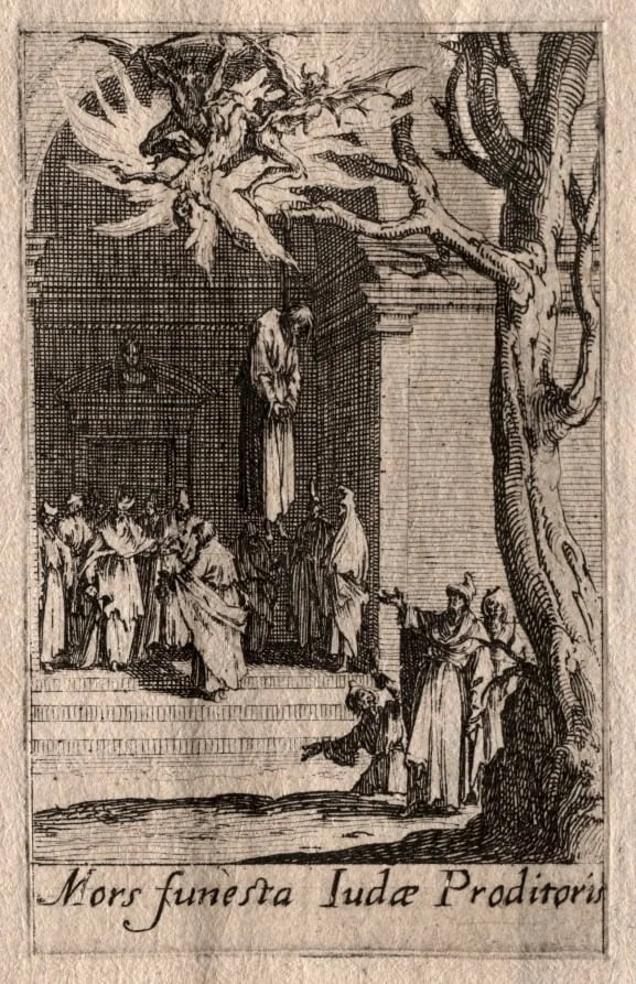 The Martyrdom of the Apostles:  The Death of Judas, by Jacques Callot, 1632