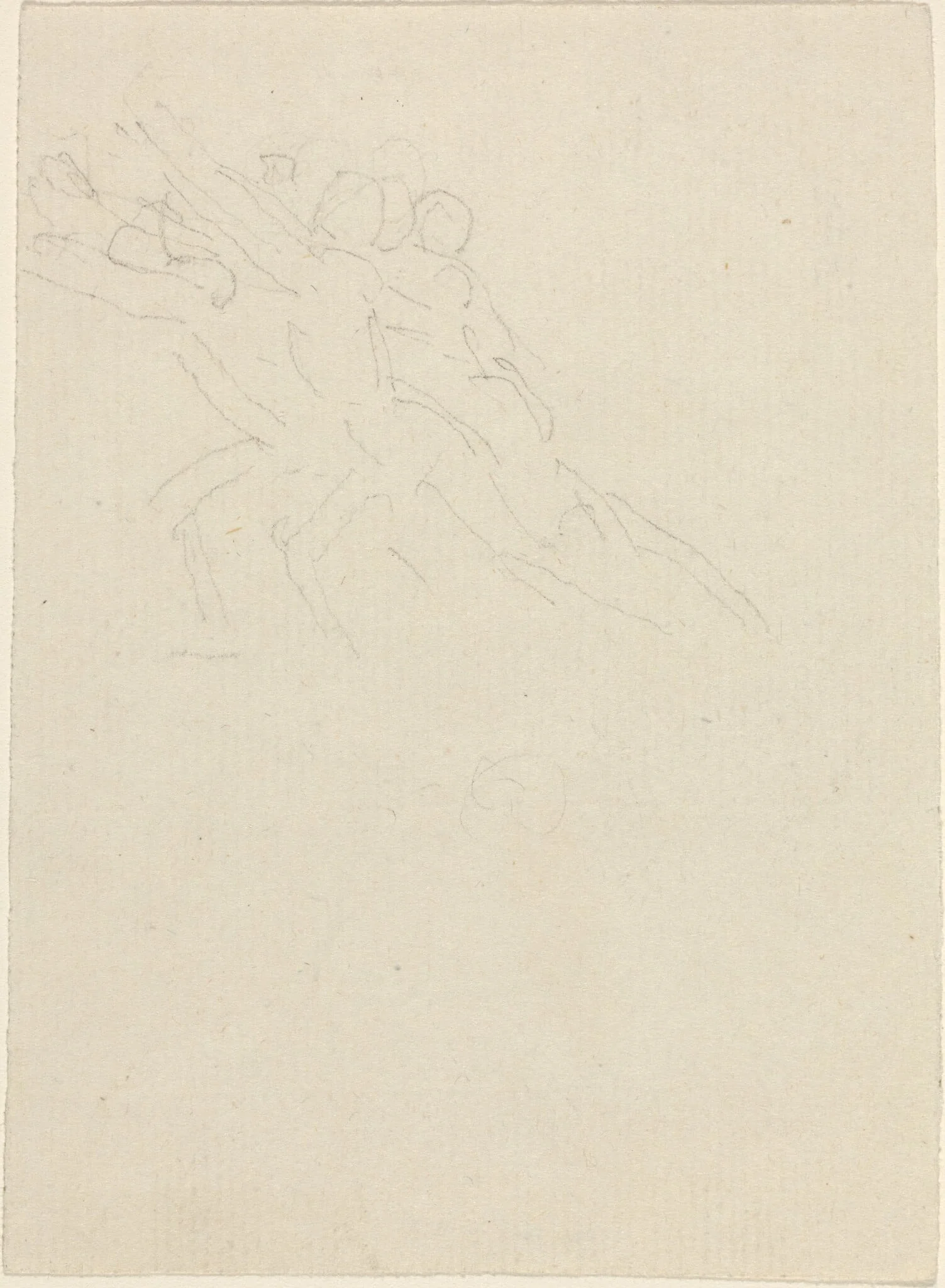 Running Figures with Arms Raised, by John Flaxman, graphite, 1790