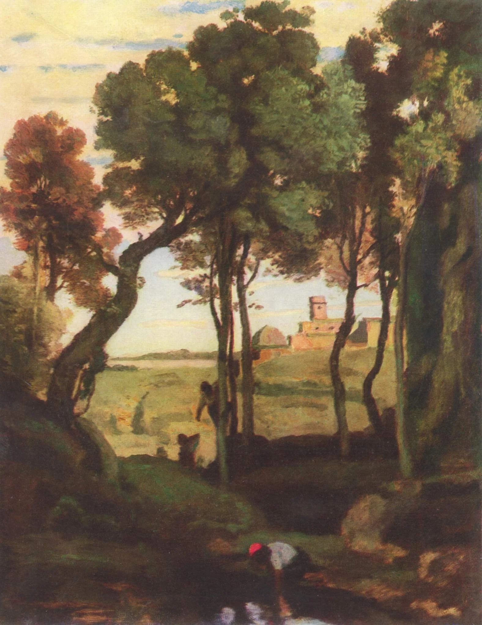 Castel Gandolfo, by Jean Baptiste Camille Corot, oil, 1826