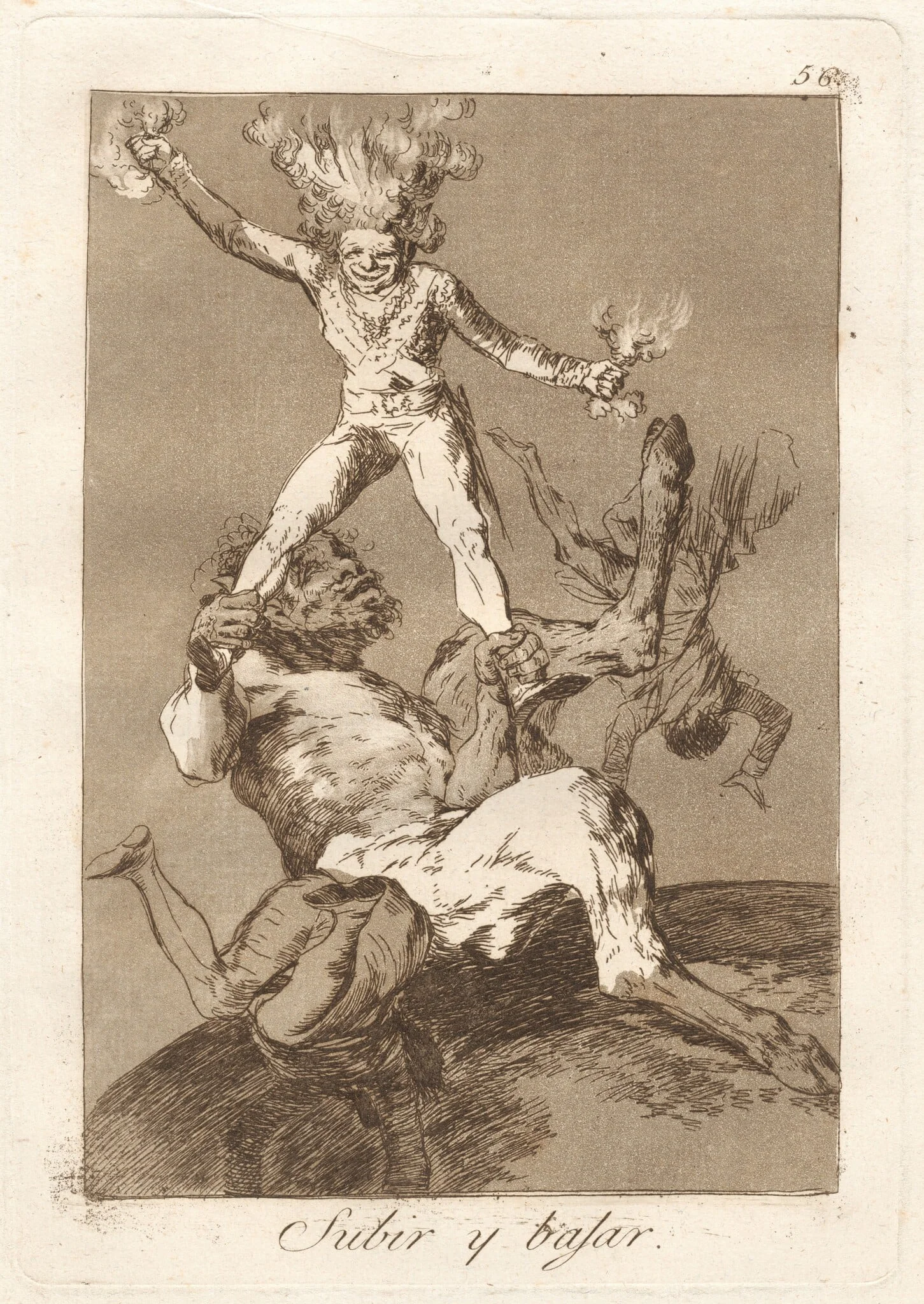 Subir y bajar (To Rise and To Fall), by Francisco Goya, ink, 1799