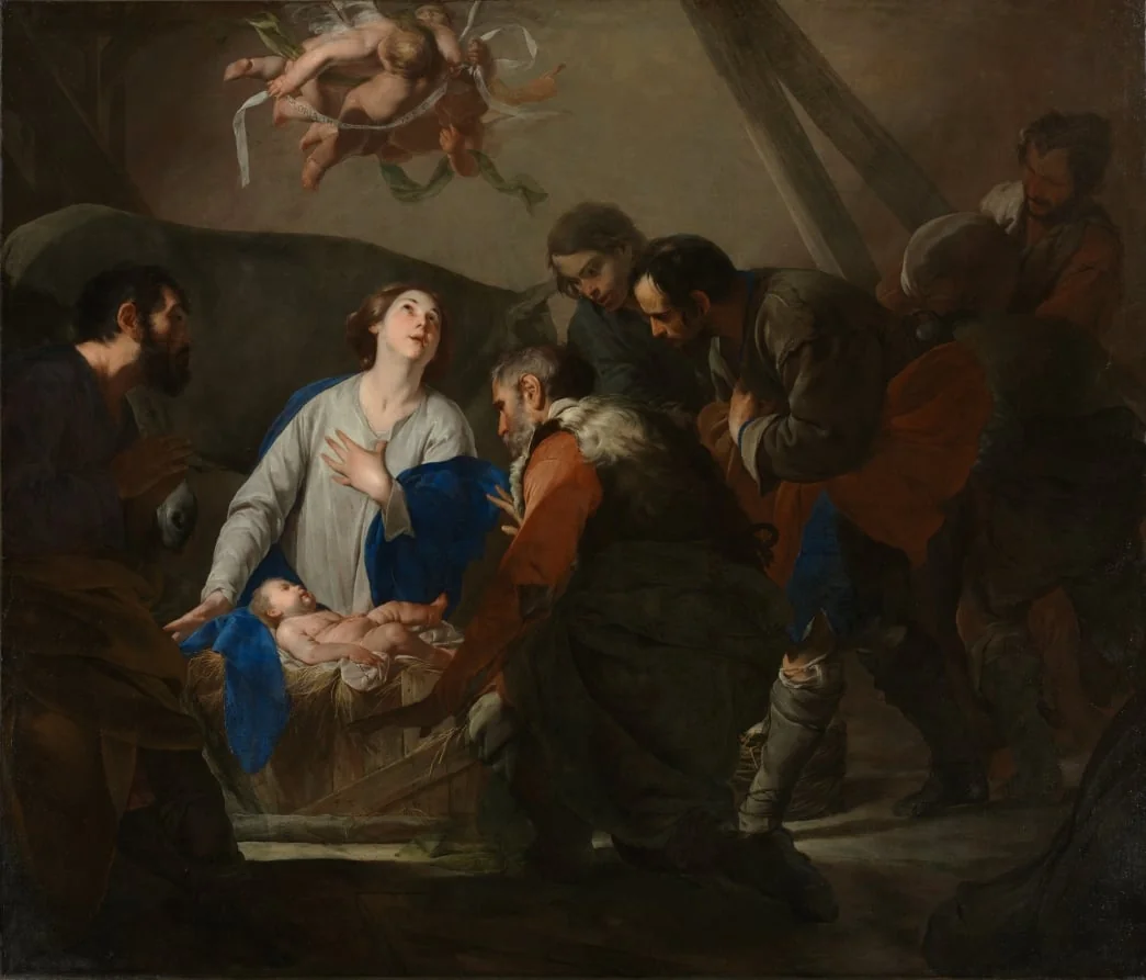 Adoration of the Shepherds, by Bernardo Cavallino, unspecified, 1650