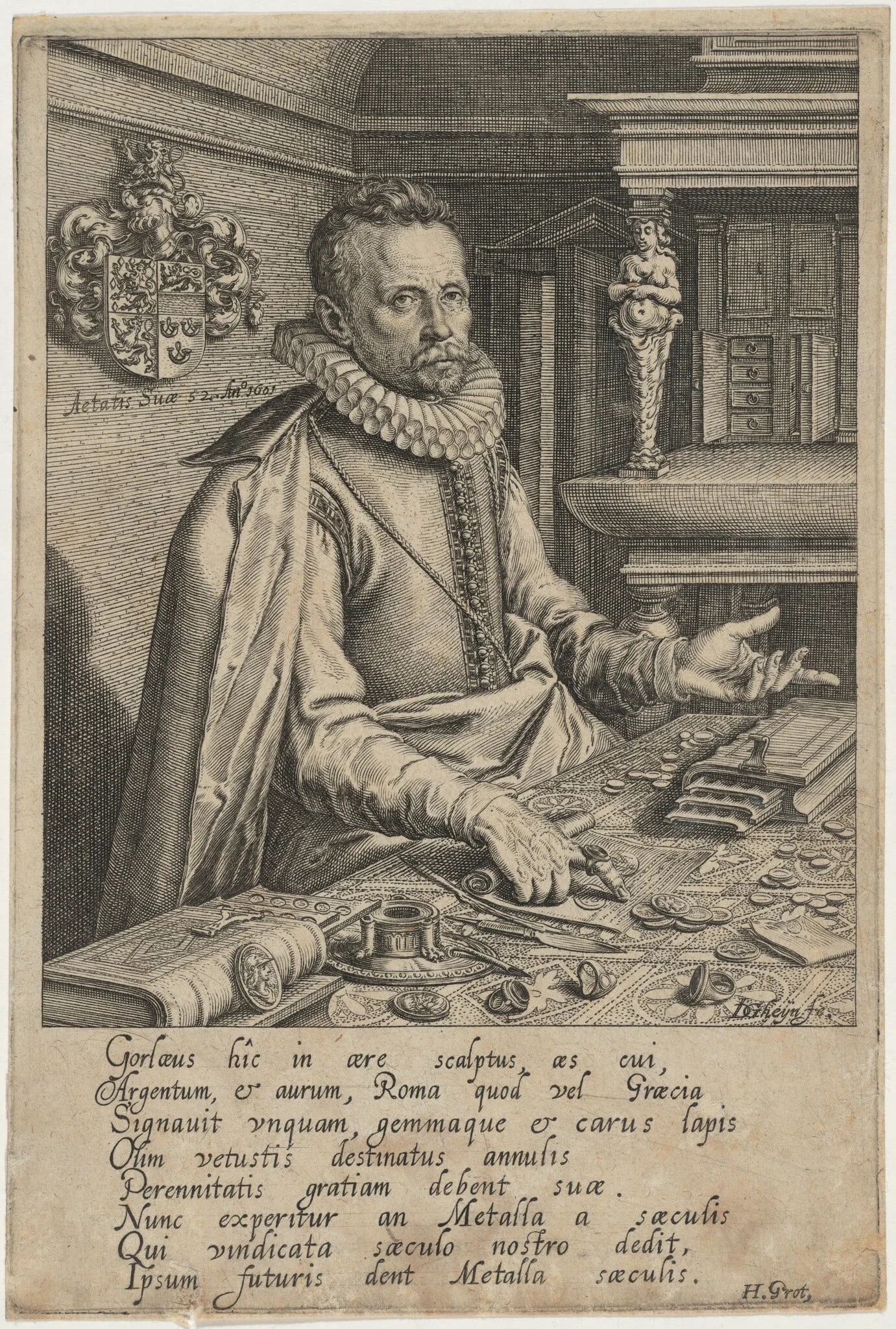 Abraham Gorlaeus, by Jacques de Gheyn II, ink, 1601