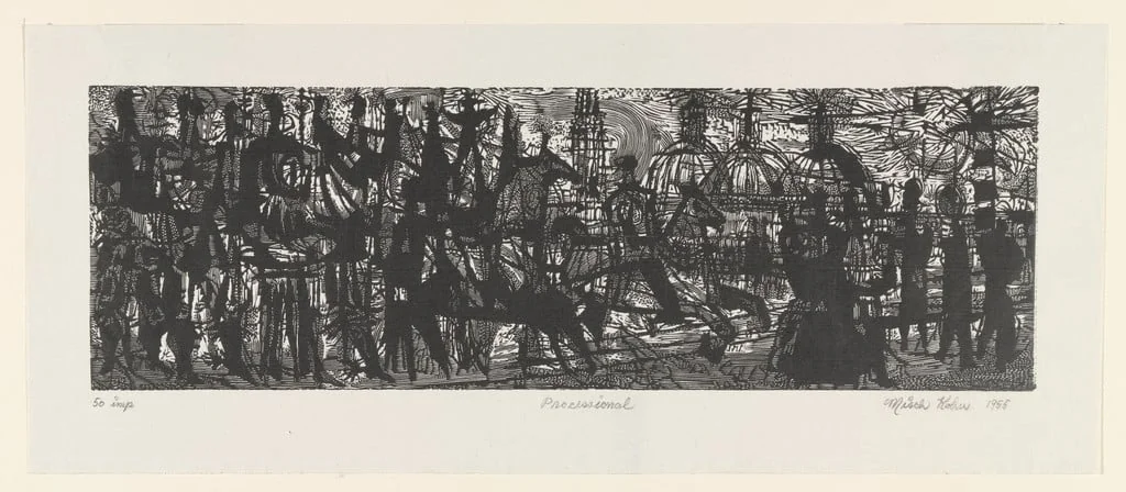 Untitled, by Misch Kohn, ink, 1955