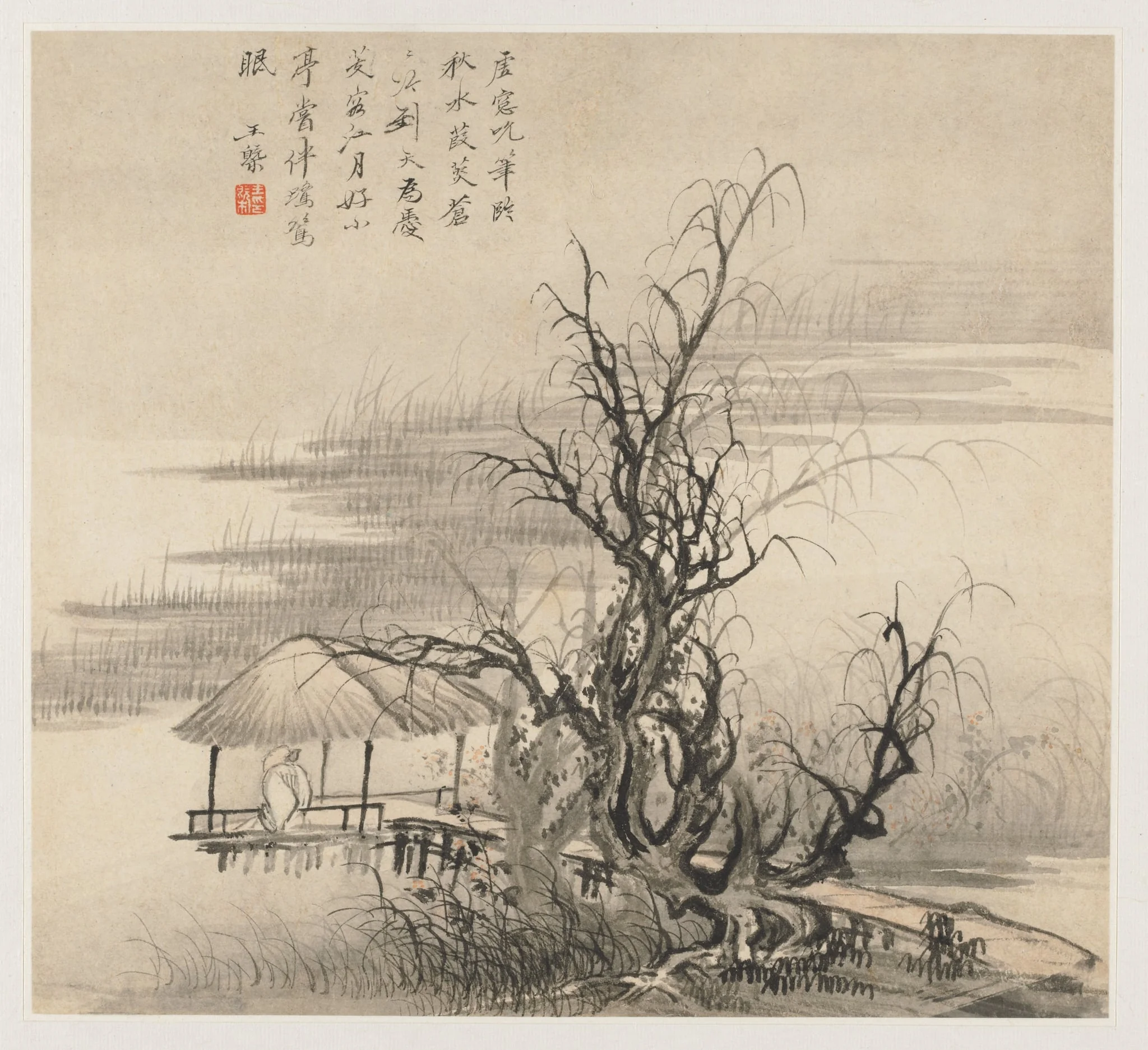 Album of Landscapes: Leaf 7, by Wang Gai, unspecified, 1677