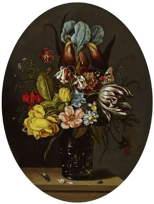 A vase of flowers, by Ambrosius Bosschaert II, oil, 1634