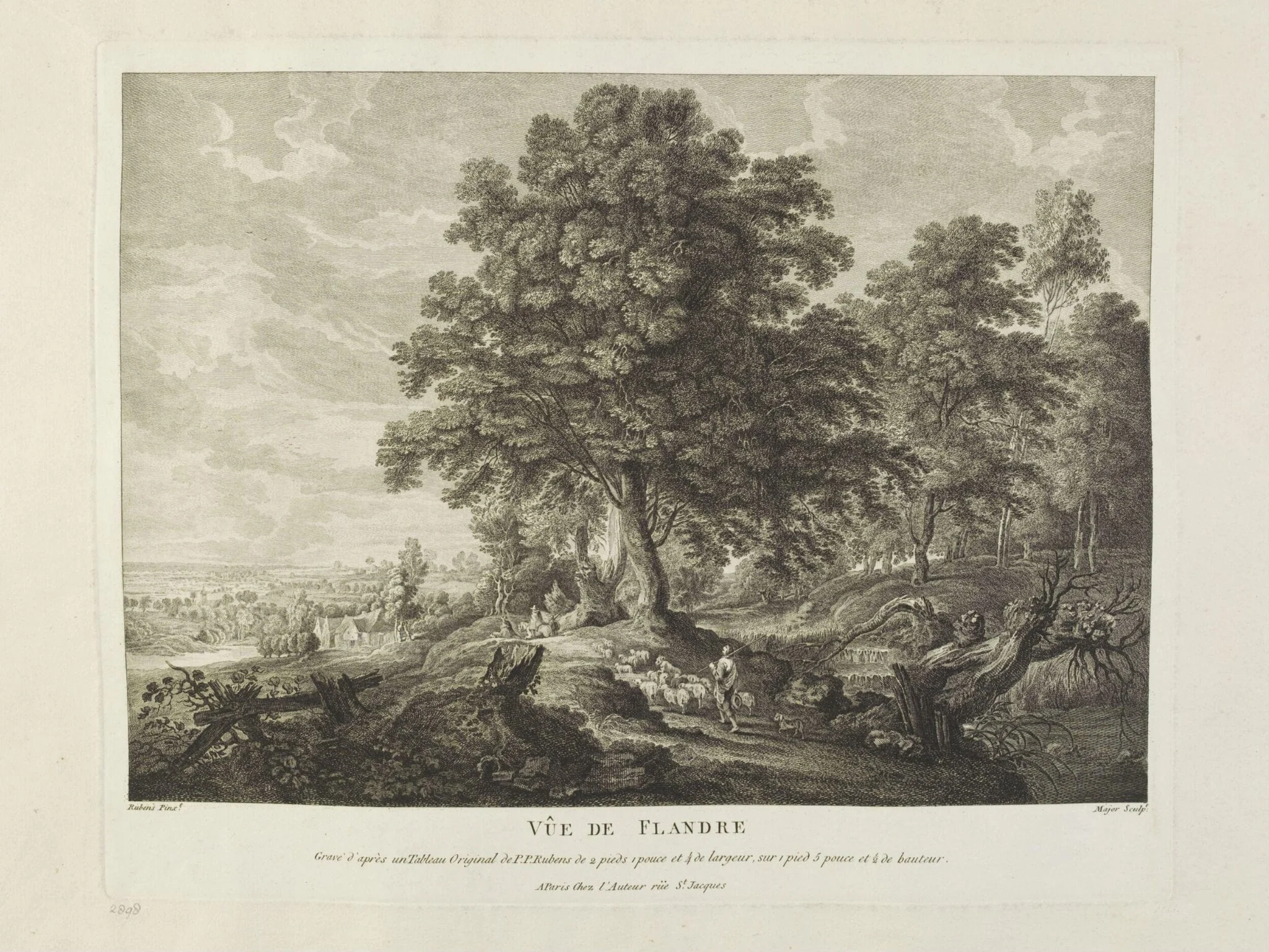 Vûe de Flandre, by Thomas Major, 1750