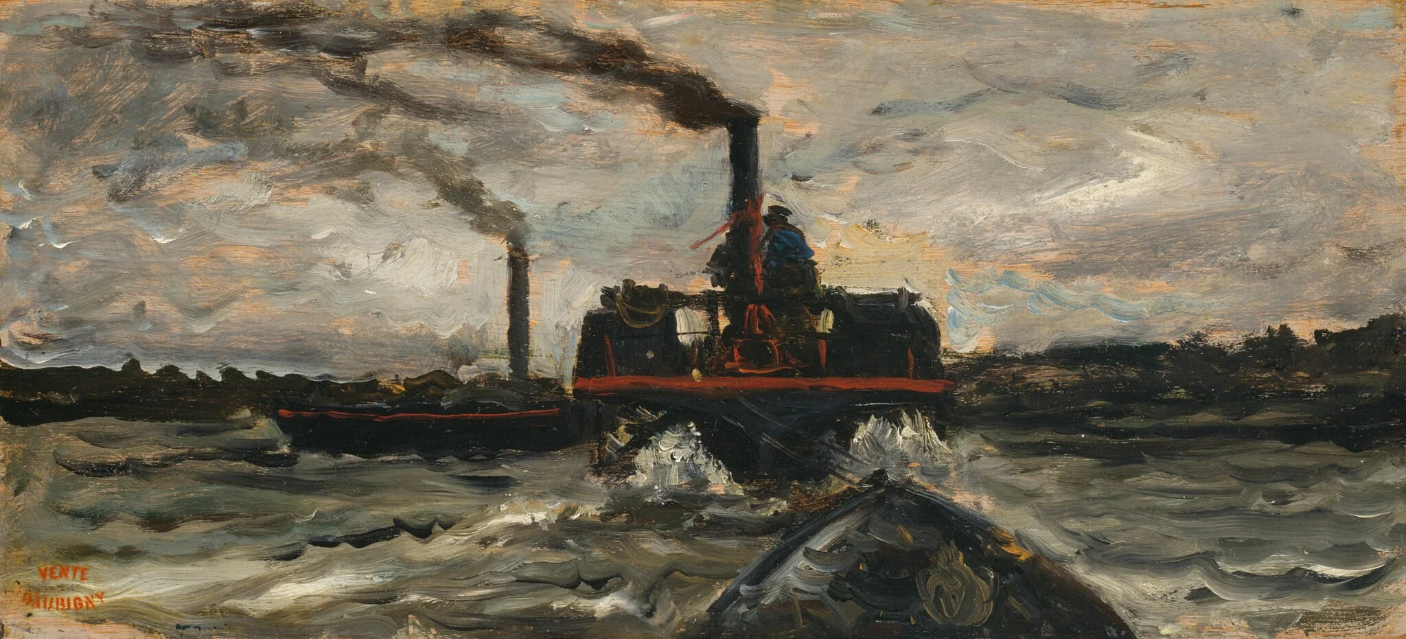 River Boat, by Charles François Daubigny, oil, 1860