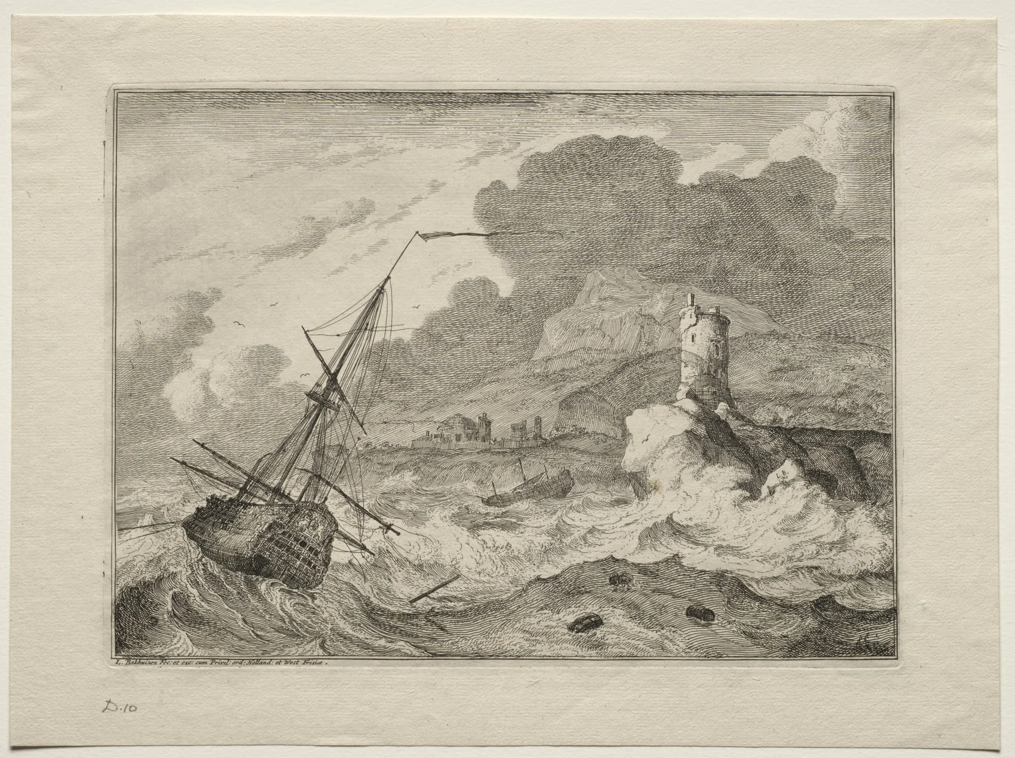 Storm at Sea, by Ludolf Bakhuizen, 1701