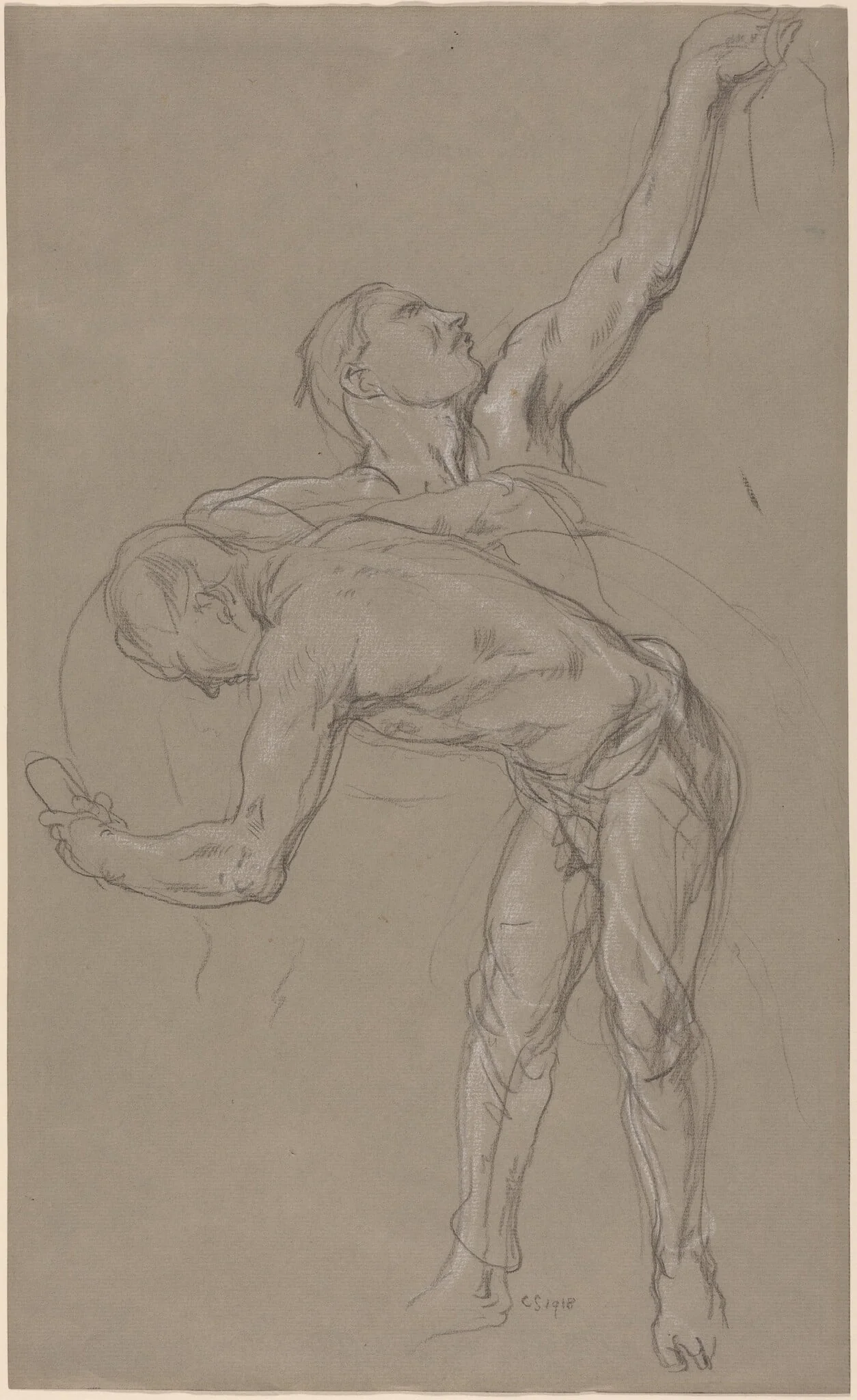 Two Male Figures: Study for "The Good Samaritan"