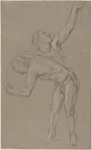 Two Male Figures: Study for "The Good Samaritan"