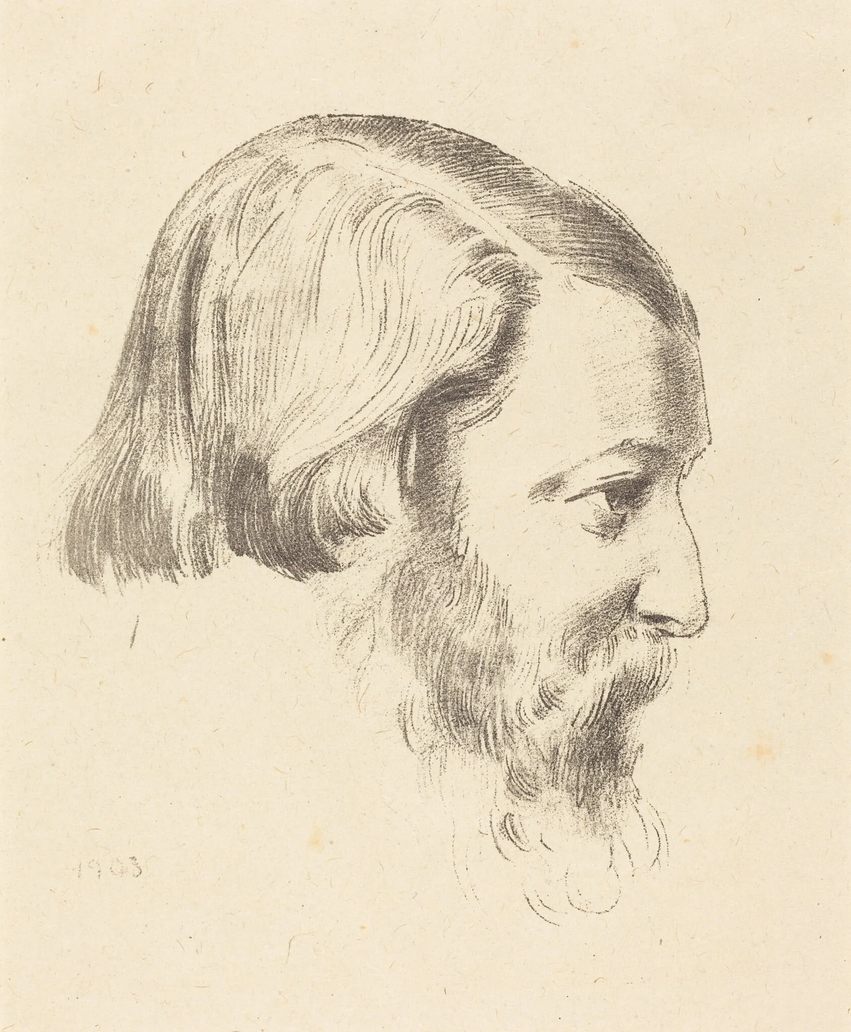 Paul Serusier, by Odilon Redon, ink, 1903