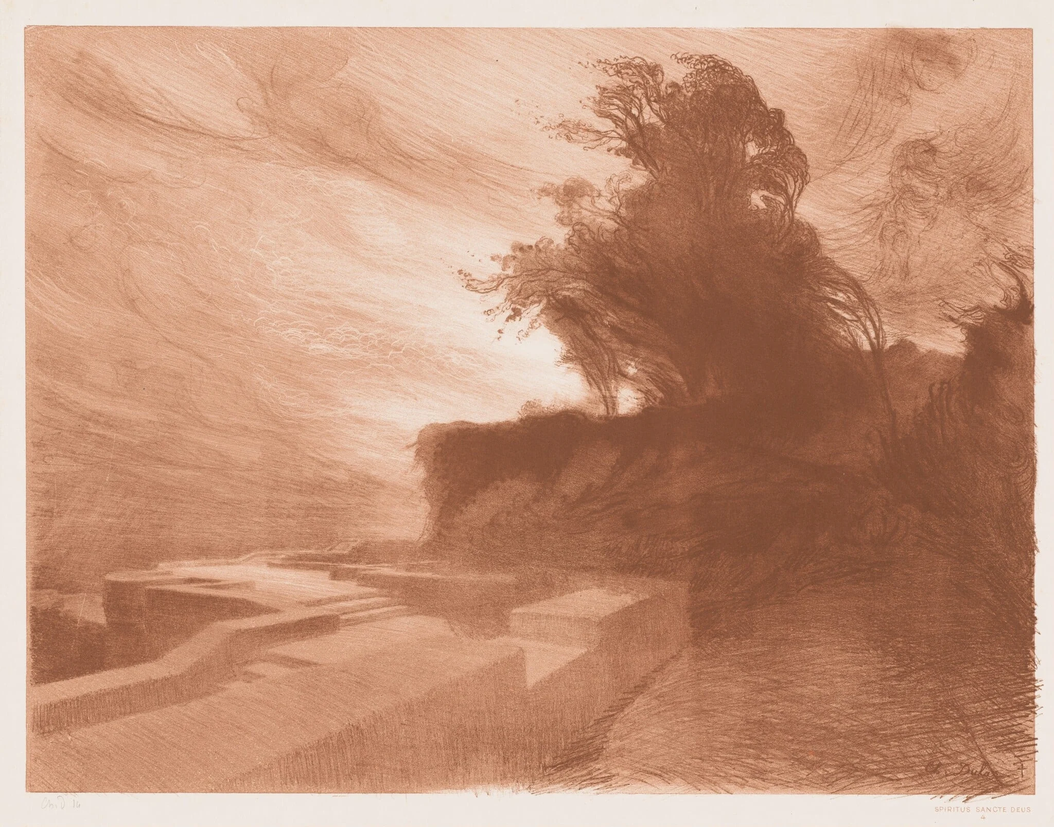 Spiritus sanctus Deus, by Charles-Marie Dulac, ink, 1894