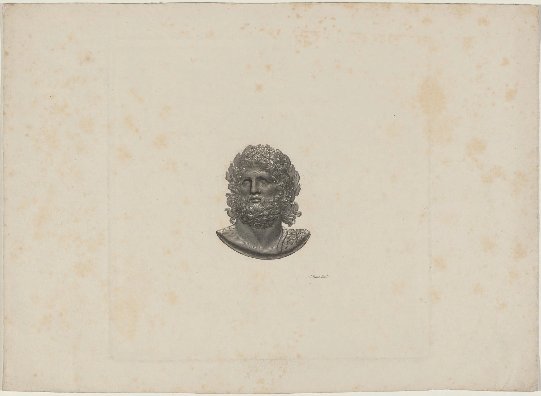 Head of a Man Crowned with Laurel: Homer, by Unknown 19th Century, 1850