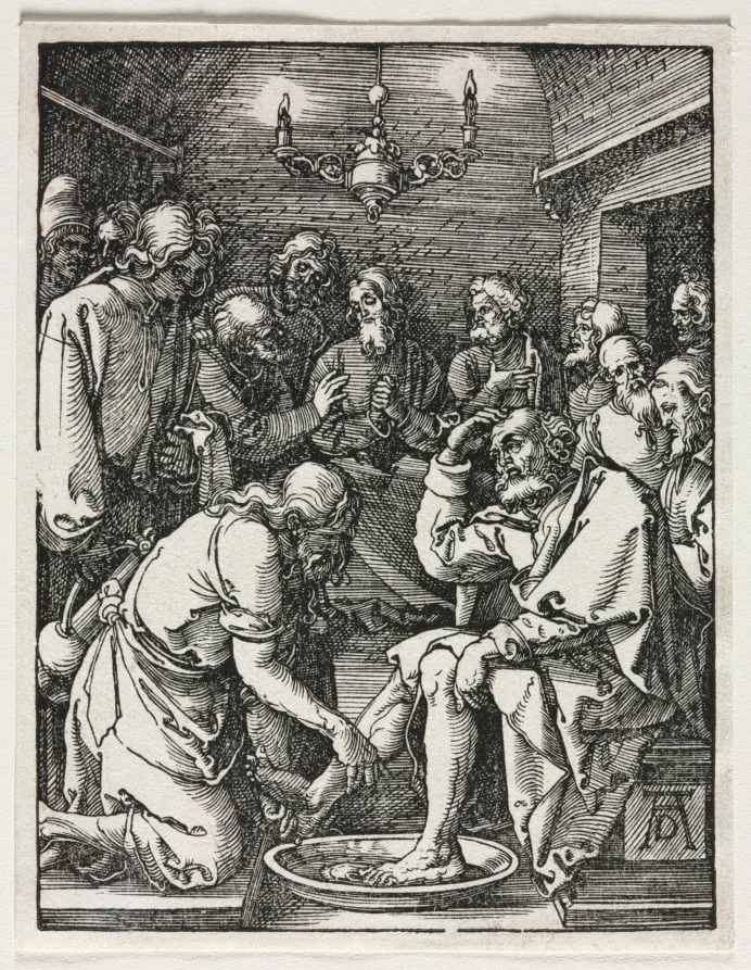 The Small Passion:  Christ Washing St. Peter's Feet, by Albrecht Dürer, 1510