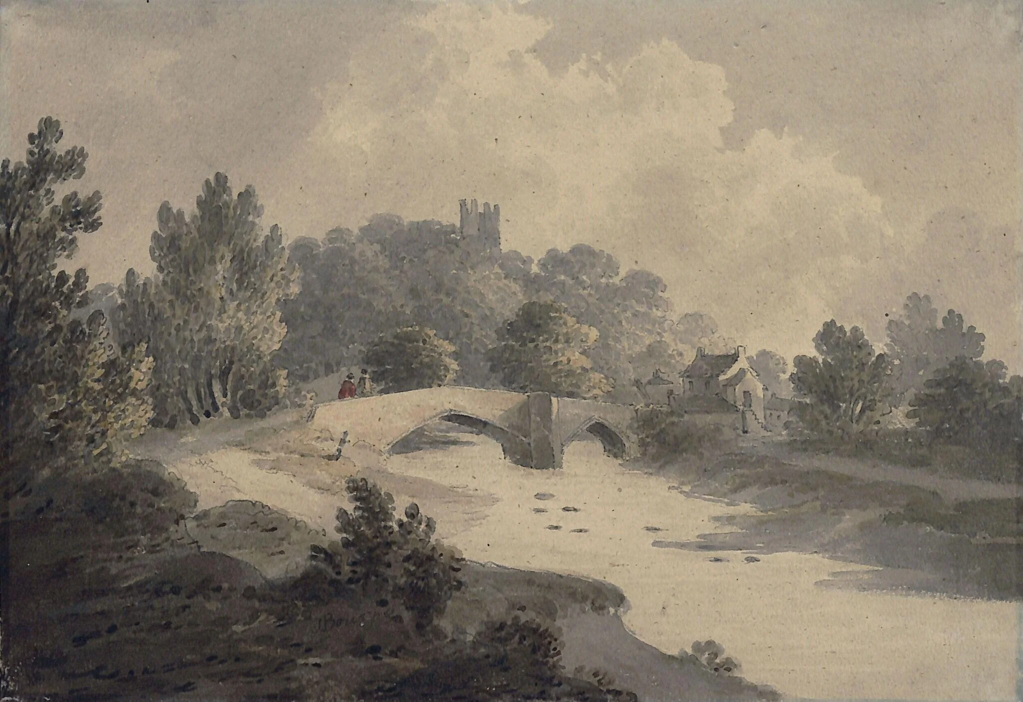 Bridge over the river at Helmsley, in Yorkshire,